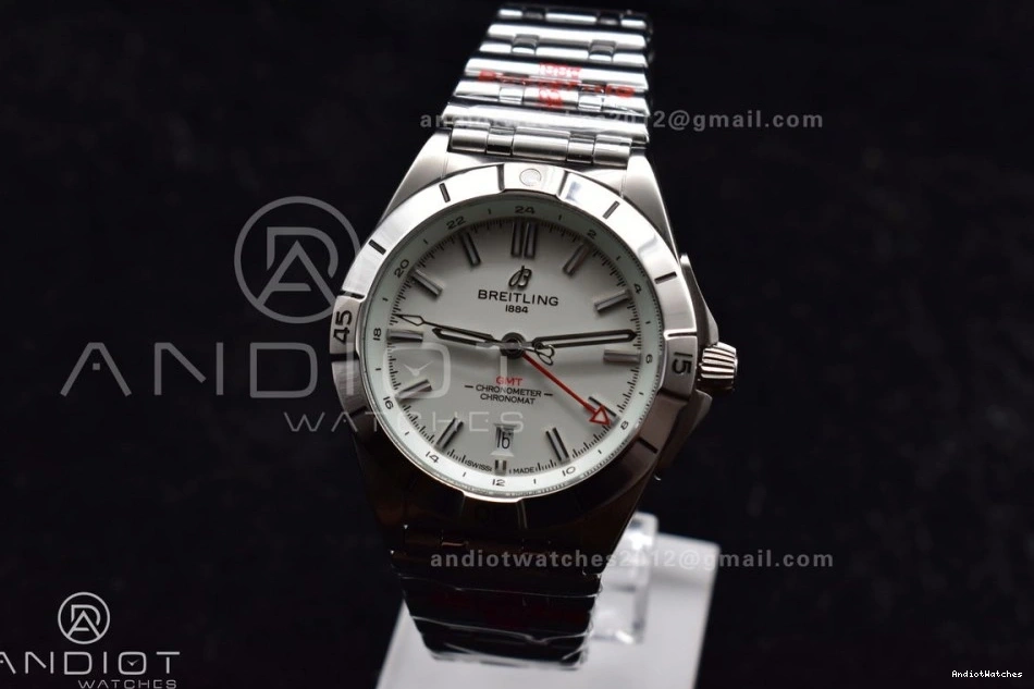 Factory 532 Chronomat Best Automatic BLS On Edition 1:1 A 40mm Breitling GMT White SS Bracelet Dial HighPerformance 0320